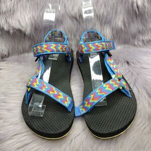 Teva Original Universal Sport Sandals Kids Sz 4 Rainbow Colorful Hiking Outdoor